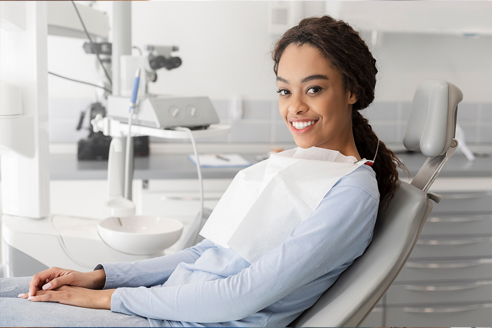 Patient receiving professional teeth whitening treatment at Vellore Corners Dentistry in Woodbridge dental office